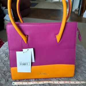 Trina Turk Vibrant Pink and Orange Tote